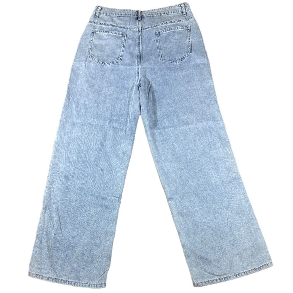 Yozy Blue Star Patch Women High Waist Wide Leg Jeans SKU1411 - Picture 13 of 16